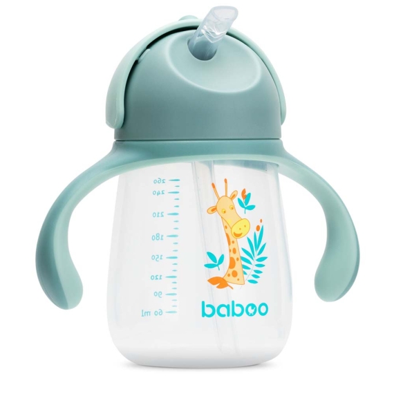 Чашка непроливайка Baboo с силиконовой соломинкой, 260 мл, 9+ (Safari / зеленая) - фото | Интернет-магазин автокресел, колясок и аксессуаров для детей Avtokrisla