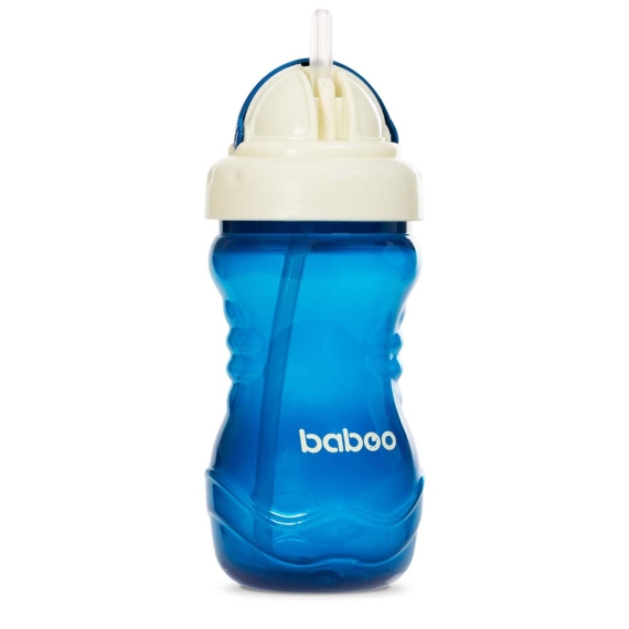 Чашка непроливайка Baboo із силіконовою соломинкою, 360 мл, 9 + (блакитна) - фото | Интернет-магазин автокресел, колясок и аксессуаров для детей Avtokrisla