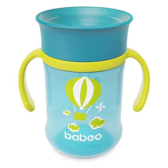 Чашка непроливайка Baboo 360°, 300 мл, 6+ міс (Transport / зелена) - фото | Интернет-магазин автокресел, колясок и аксессуаров для детей Avtokrisla