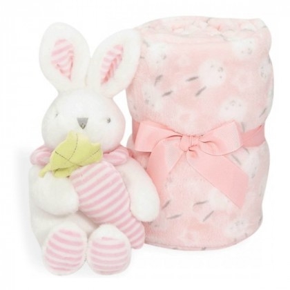 Набор Interbaby одеяло с зайчиком (розовый) - фото | Интернет-магазин автокресел, колясок и аксессуаров для детей Avtokrisla