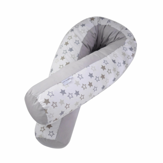 Подушка для годування Baby Veres Comfort Long 170х52 см (stars white-gray) - фото | Интернет-магазин автокресел, колясок и аксессуаров для детей Avtokrisla