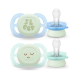 Пустушка PHILIPS Avent Ultra start Nighttime, 2шт