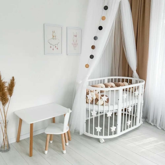 Овальне ліжечко Royal Sleep 9 в 1 (Stars) - фото | Интернет-магазин автокресел, колясок и аксессуаров для детей Avtokrisla