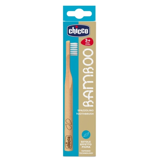 Зубная щетка Chicco бамбуковая, от 3 лет (голубая) - фото | Интернет-магазин автокресел, колясок и аксессуаров для детей Avtokrisla