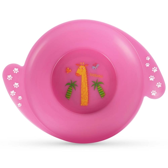 Мисочка Baboo Safari з ручками від 6 місяців (рожева) - фото | Интернет-магазин автокресел, колясок и аксессуаров для детей Avtokrisla