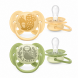 Пустушка Philips Avent Ultra Soft ультрам'яка, 0-6 міс, 2 шт (жовто-зелена)