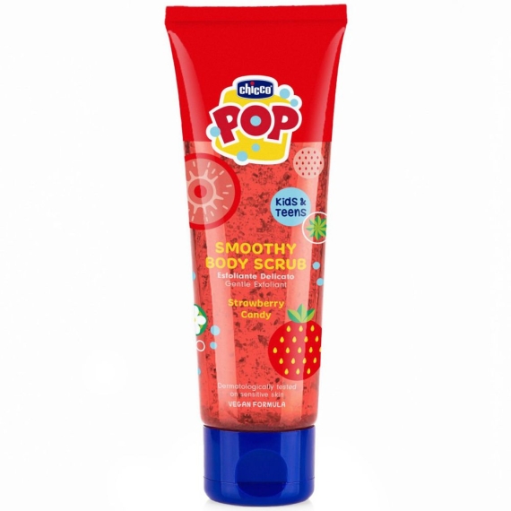 Скраб для тіла Chicco Pop Strawberry Candy, від 6 років, 150 мл - фото | Интернет-магазин автокресел, колясок и аксессуаров для детей Avtokrisla