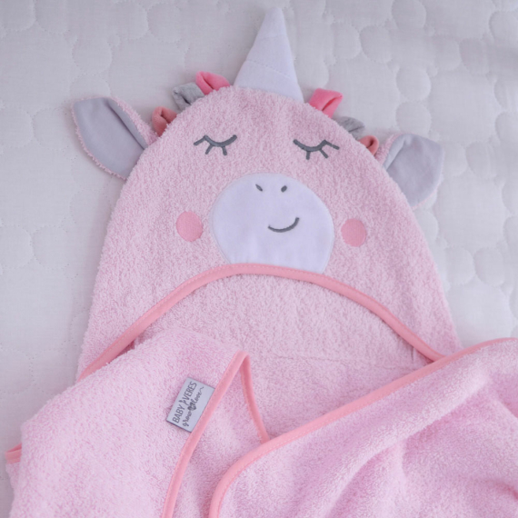Пеленка для купания Baby Veres Unicorn pink 80х120 см - фото | Интернет-магазин автокресел, колясок и аксессуаров для детей Avtokrisla