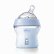Бутылка пластиковая Chicco Natural Feeling 150 мл, силиконовая соска от 0 месяцев, медленный поток (голубая)
