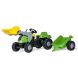 Трактор с прицепом и ковшом Rolly Toys rollyKid-X (зелено-желтый)