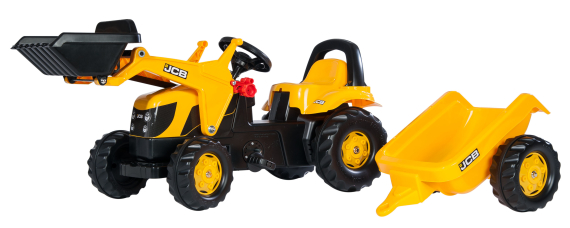 Трактор c прицепом и ковшом Rolly Toys rollyKid JCB  - фото | Интернет-магазин автокресел, колясок и аксессуаров для детей Avtokrisla
