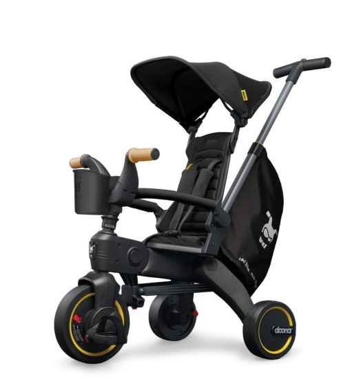 Складной трехколесный велосипед Doona Liki Trike S5 (Nitro Black) - фото | Интернет-магазин автокресел, колясок и аксессуаров для детей Avtokrisla