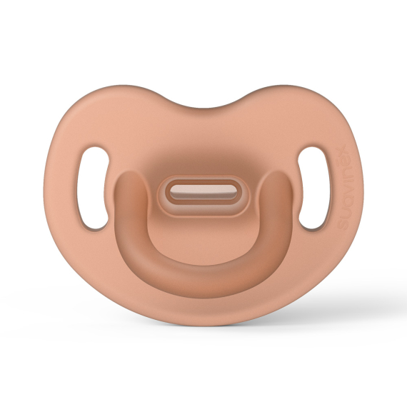 Пустышка силиконовая анатомическая Suavinex, 0-6 месяцев (оранжевая) - фото | Интернет-магазин автокресел, колясок и аксессуаров для детей Avtokrisla
