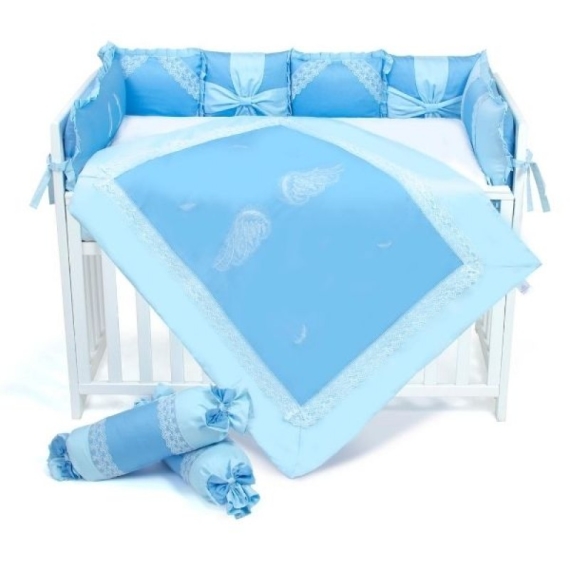 Постельный комплект Baby Veres Angel wings blue (6 ед.) - фото | Интернет-магазин автокресел, колясок и аксессуаров для детей Avtokrisla