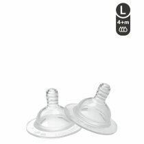 Силіконова соска до пляшечки Twistshake L (4+міс) 2шт