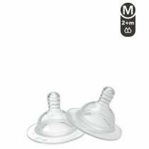 Силіконова соска до пляшечки Twistshake M (2+міс) 2шт