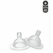 Силіконова соска до пляшечки Twistshake Plus (6мес) 2шт
