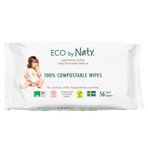 Дитячі вологі серветки ECO BY NATY, без запаху, 56 шт
