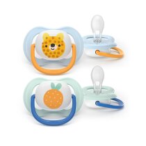 Пустушка Philips Avent Ultra Air, 0-6 міс, 2 шт (жовто-блакитна)