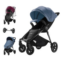 Комплект BRITAX B-MOTION 4 PLUS DENIM + Накидка + Дощовик + Всюдихідні колеса