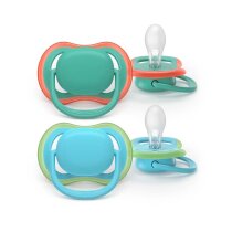 Пустушка PHILIPS Avent Ultra Air, 6-18 міс, 2 шт (зелено-блакитна)