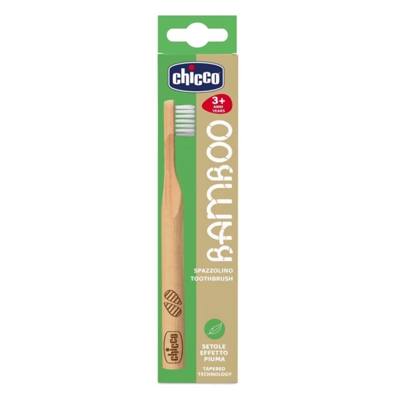 Зубна щітка Chicco бамбукова, від 3 років (зелена) - фото | Интернет-магазин автокресел, колясок и аксессуаров для детей Avtokrisla