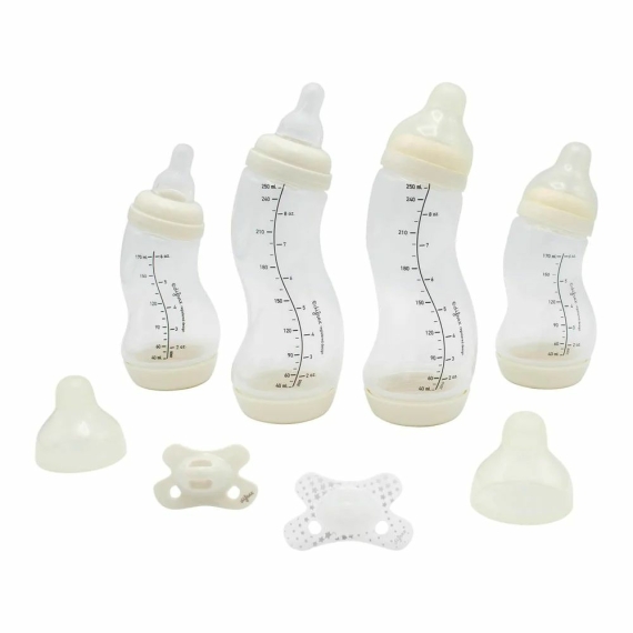 Стартовый набор Difrax для новорожденных (4 антиколиковые бутылочки, 2 пустышки) - фото | Интернет-магазин автокресел, колясок и аксессуаров для детей Avtokrisla