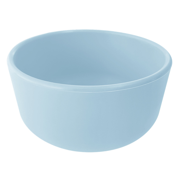 Глубокая тарелка силиконовая MinikOiOi Basics-Bowl (Mineral Blue) - фото | Интернет-магазин автокресел, колясок и аксессуаров для детей Avtokrisla