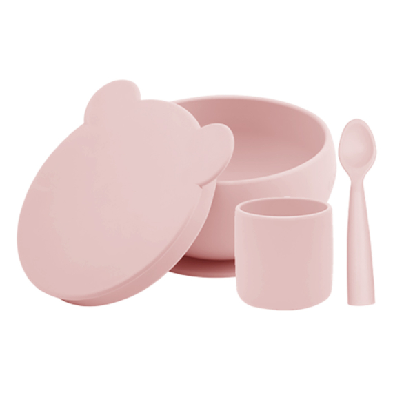 Набір для годування силіконовий MinikOiOi BLW Set I (Pinky Pink) - фото | Интернет-магазин автокресел, колясок и аксессуаров для детей Avtokrisla