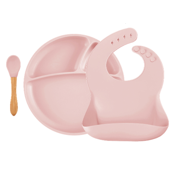 Набір для годування силіконовий MinikOiOi BLW Set II (Pinky Pink) - фото | Интернет-магазин автокресел, колясок и аксессуаров для детей Avtokrisla