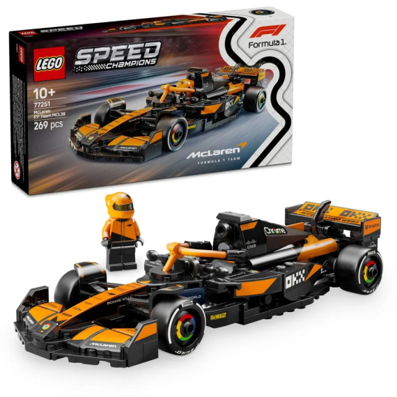 Конструктор LEGO Speed Champions Автомобіль для перегонів McLaren F1 Team MCL38, 269 деталей - фото | Интернет-магазин автокресел, колясок и аксессуаров для детей Avtokrisla