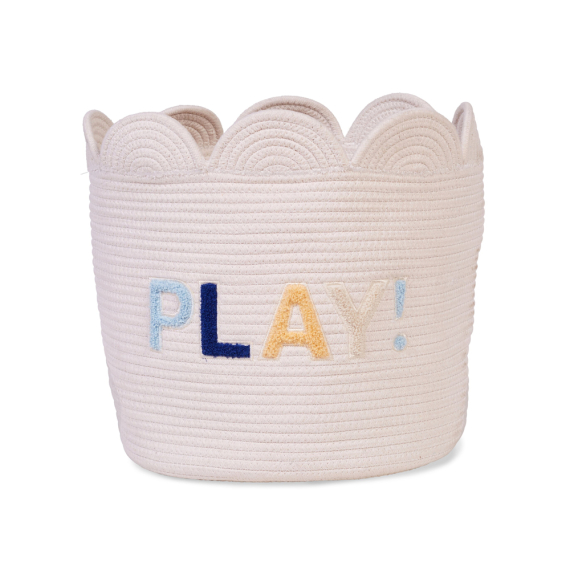 Корзина для іграшок Childhome Flower 35x35x35 см (білий) - фото | Интернет-магазин автокресел, колясок и аксессуаров для детей Avtokrisla