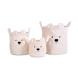 Набір кошиків для іграшок Childhome Teddy (білий)