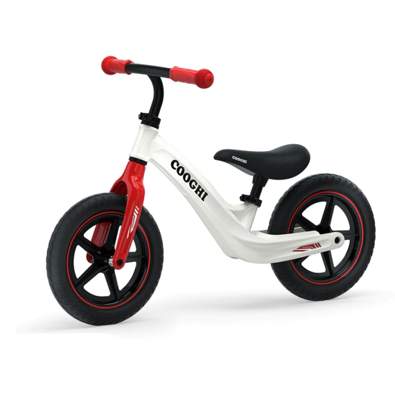 Дитячий велобіг Cooghi S3 (White + Red) - фото | Интернет-магазин автокресел, колясок и аксессуаров для детей Avtokrisla