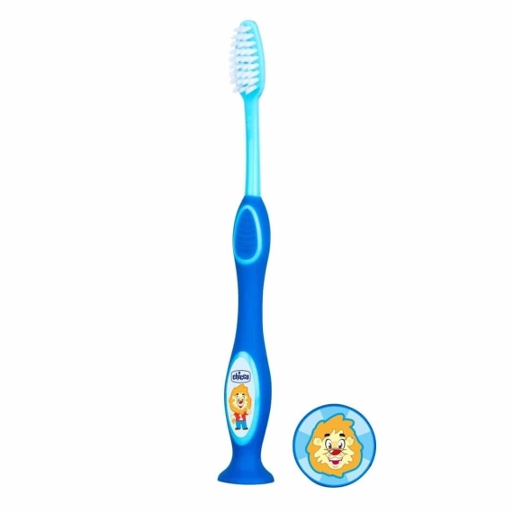Зубна щітка Chicco 3-6 місяців (синя) - фото | Интернет-магазин автокресел, колясок и аксессуаров для детей Avtokrisla