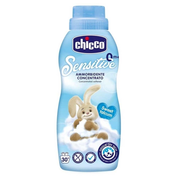 Помякшувач тканин Chicco Sensitive Sweet Talcum (750 мл) - фото | Интернет-магазин автокресел, колясок и аксессуаров для детей Avtokrisla