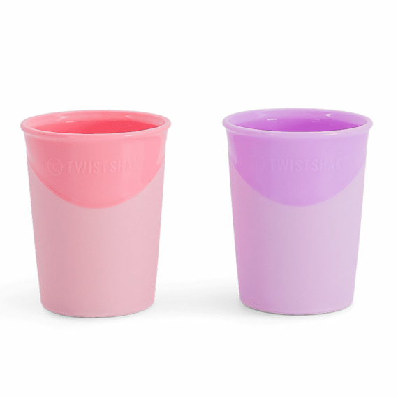 Чашки Twistshake 6+міс 170мл (Pastel Pink Purple) 2шт - фото | Интернет-магазин автокресел, колясок и аксессуаров для детей Avtokrisla