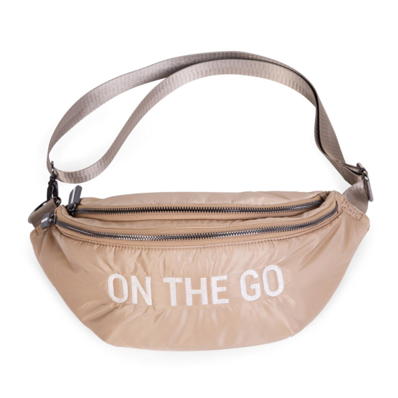 Сумка через плече Childhome Banana bag puffered (beige) - фото | Интернет-магазин автокресел, колясок и аксессуаров для детей Avtokrisla