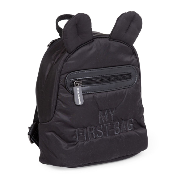 Рюкзак дитячий Childhome My first bag (puffered black) - фото | Интернет-магазин автокресел, колясок и аксессуаров для детей Avtokrisla