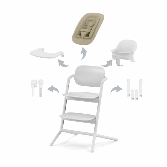 Стул для кормления Cybex Lemo 4 в 1 (All White) - фото | Интернет-магазин автокресел, колясок и аксессуаров для детей Avtokrisla