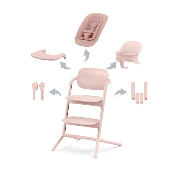 Стілець для годування Cybex Lemo 4 в 1 (Pearl Pink) - фото | Интернет-магазин автокресел, колясок и аксессуаров для детей Avtokrisla