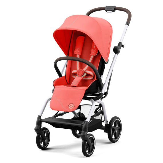Прогулянкова коляска Cybex Eezy S Twist+ 2 New (SLV / Hibiscus Red) - фото | Интернет-магазин автокресел, колясок и аксессуаров для детей Avtokrisla