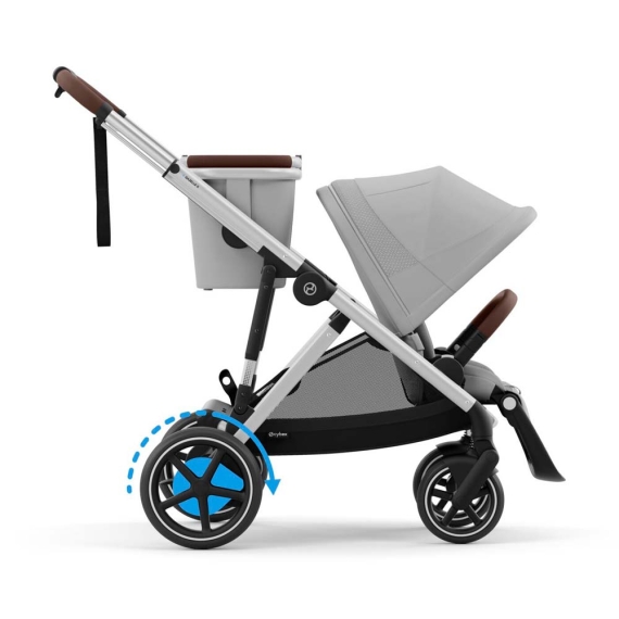 Прогулянкова коляска Cybex eGazelle S (SLV / Stone Grey) - фото | Интернет-магазин автокресел, колясок и аксессуаров для детей Avtokrisla