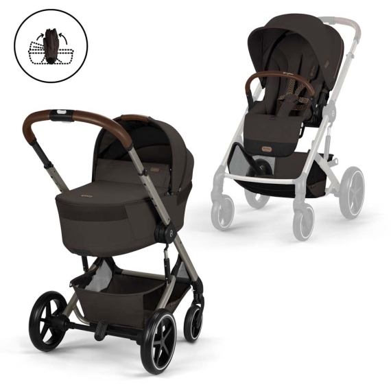 Універсальна коляска 2 в 1 Cybex Balios S 2026 (TPE / Chocolate Brown) - фото | Интернет-магазин автокресел, колясок и аксессуаров для детей Avtokrisla