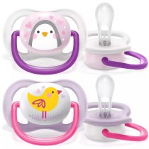 Пустушка Avent Ultra Air Animal, 0-6 міс (для дівчаток)