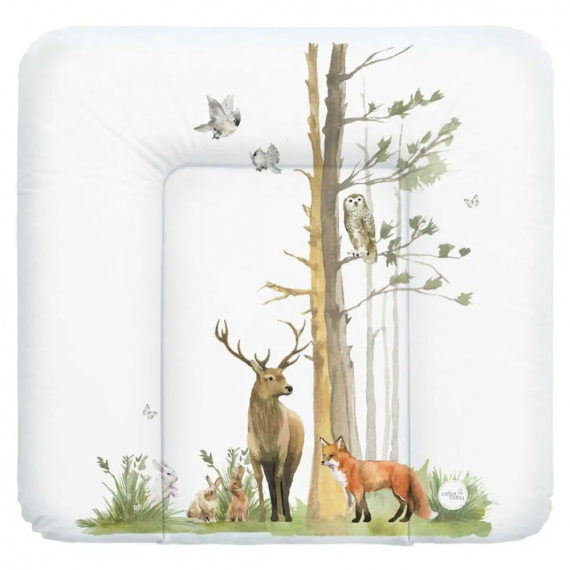 Повивальний матрац мʼякий Ceba Baby Soft Changing Mat Medium, 75x72 см (basic woodland) - фото | Интернет-магазин автокресел, колясок и аксессуаров для детей Avtokrisla