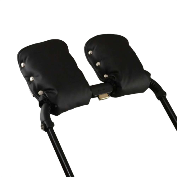 Рукавиці на візок Decoza Moms (Чорна екошкіра) - фото | Интернет-магазин автокресел, колясок и аксессуаров для детей Avtokrisla