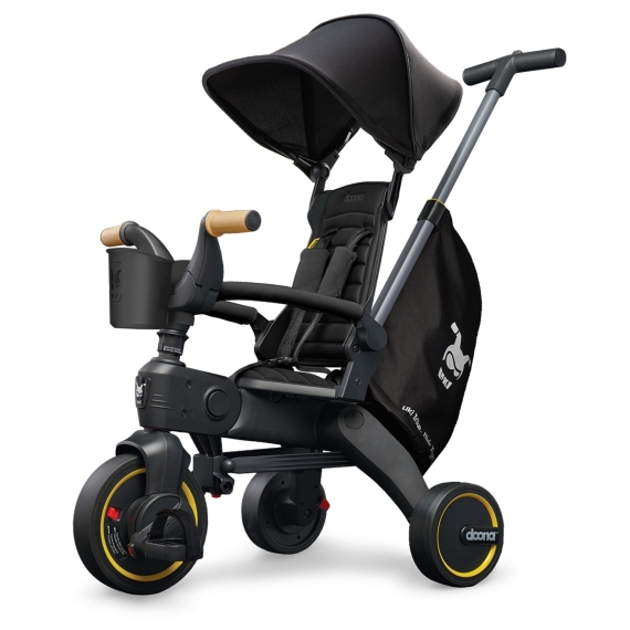 Складний триколісний велосипед Doona Liki Trike S5 (Nitro Black) - фото | Интернет-магазин автокресел, колясок и аксессуаров для детей Avtokrisla