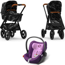 Універсальна коляска 3 в 1 Dubatti One Marble Edition (автокресло Cybex Cloud Q)