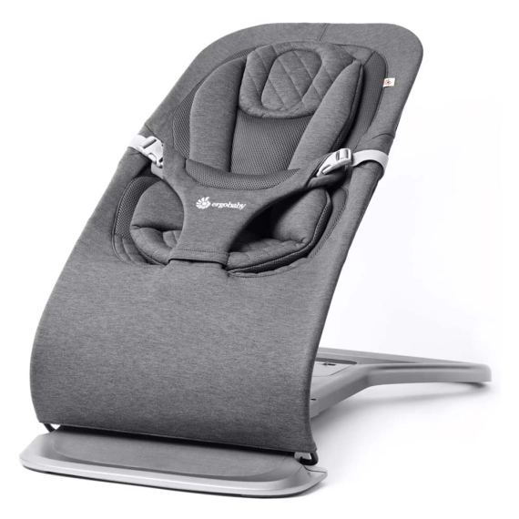 Крісло-шезлонг Ergobaby Evolve Bouncer (Charcoal Grey) - фото | Интернет-магазин автокресел, колясок и аксессуаров для детей Avtokrisla